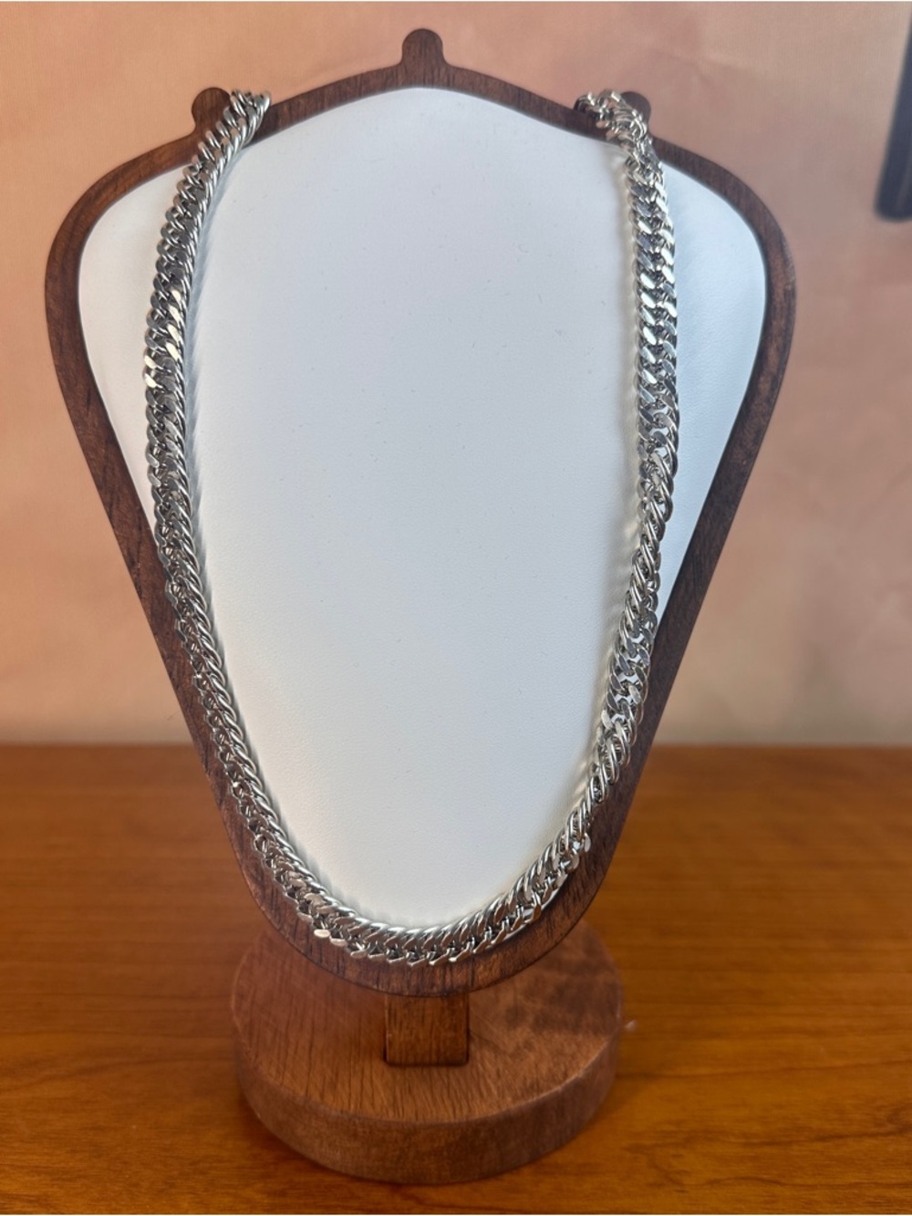 Othr Silver Double Cuban Link Necklace